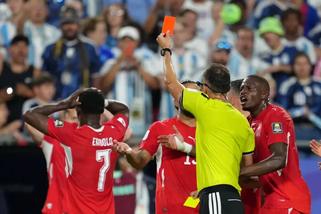 World Cup 2026: Breel Embolo sent off as result of mistaken identity rule