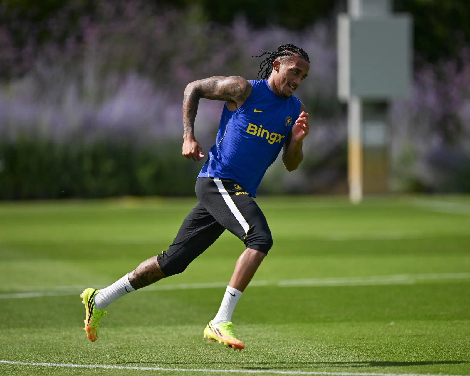 COBHAM, ENGLAND - JULY 9: Joao Pedro of Chelsea during a training session at Chelsea Training Ground on July 9, 2026 in Cobham, United Kingdom. (Photo by Darren Walsh/Chelsea FC via Getty Images)
