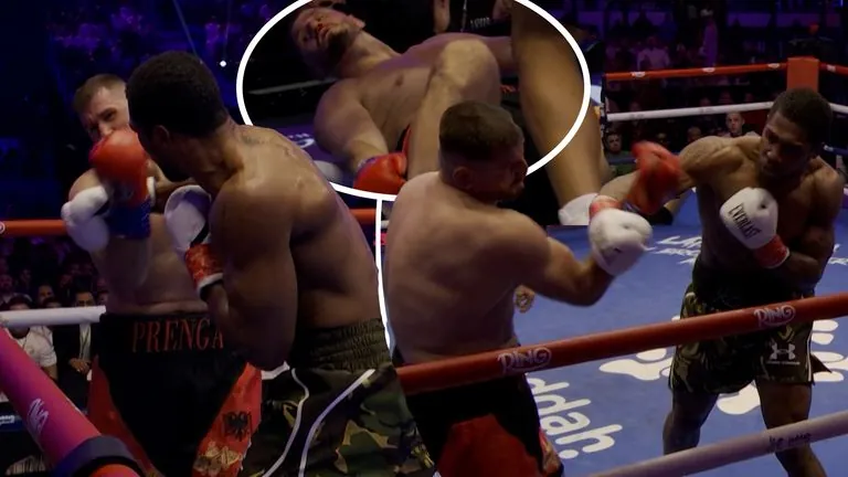 Anthony Joshua claims victory over Kristian with an incredible second round knockout