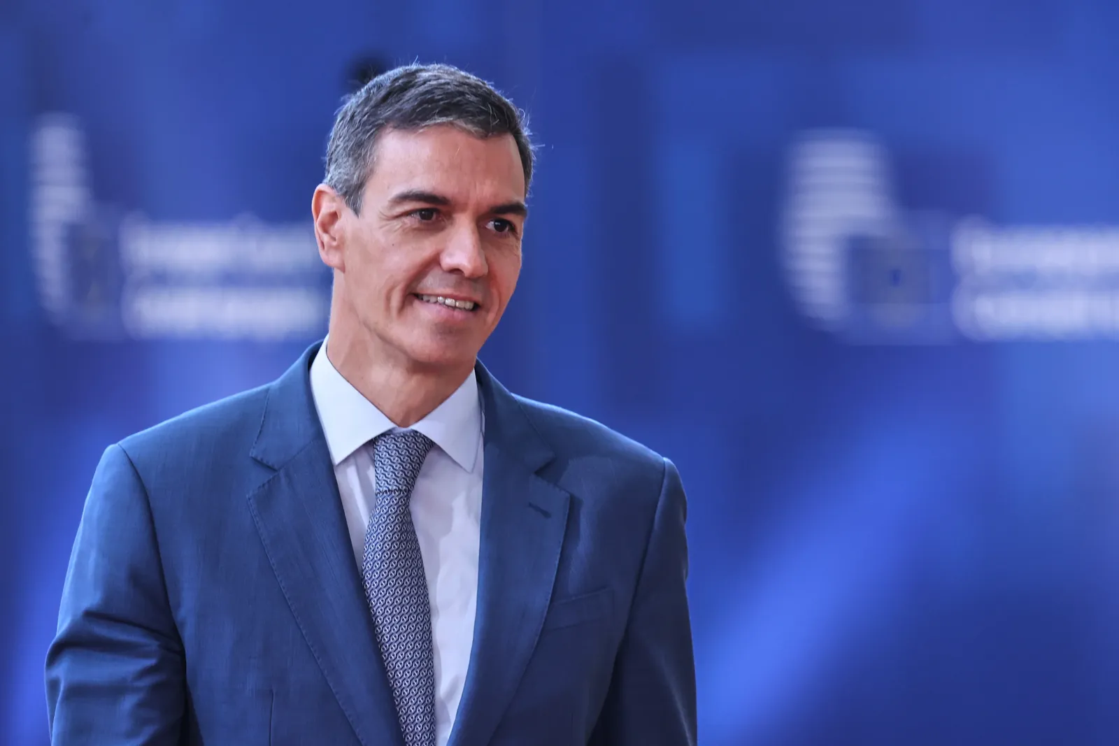 Spain's Prime Minister Pedro Sanchez arrives for the EU summit in Brussels, Thursday, June 18, 2026. (AP Photo/Omar Havana)